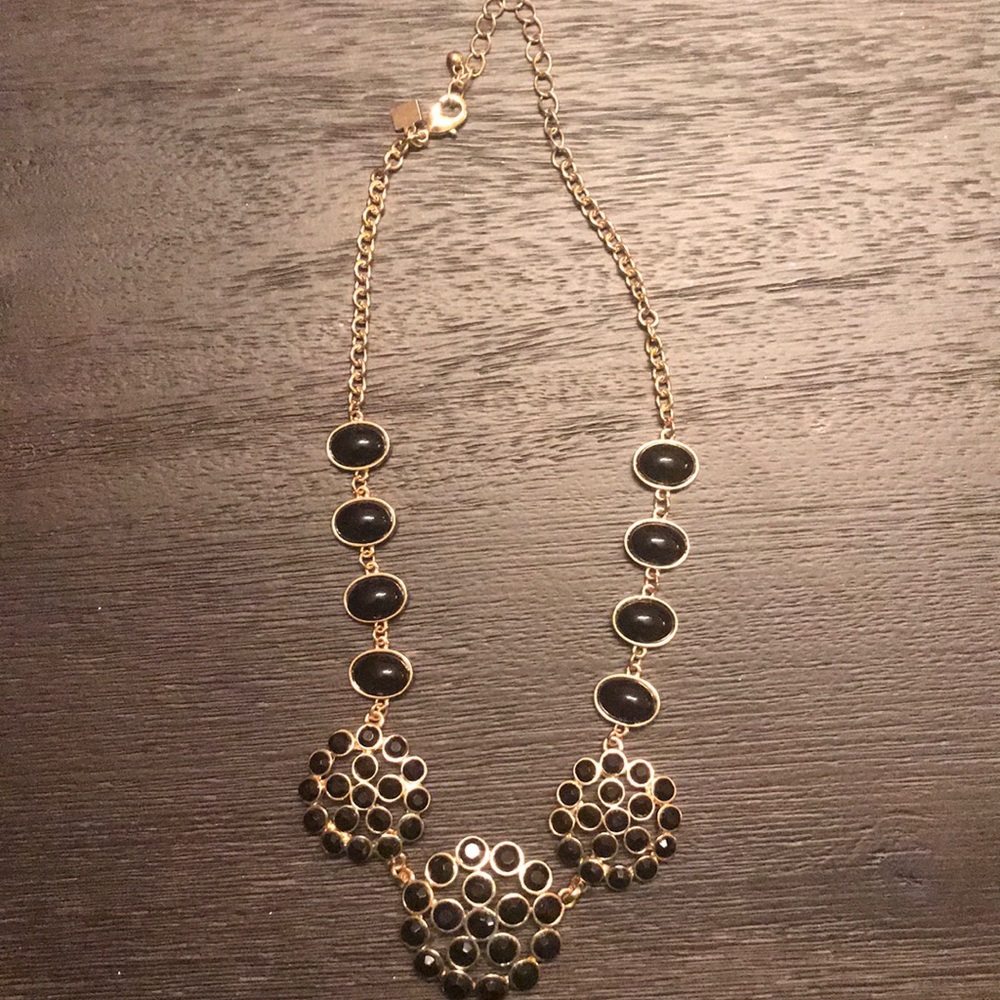 Black statement necklace